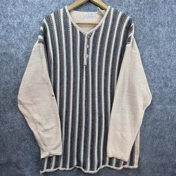 Vintage Arizona Jean Co Sweater Mens Large Tan Long Grandpa 90s Boho Earthy - Picture 1 of 6